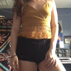 Mustard crop top